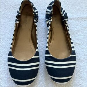 NWOT BCBGeneration Navy and White Striped Flats - SIZE 7.5